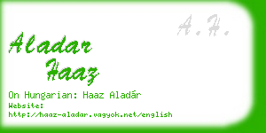 aladar haaz business card